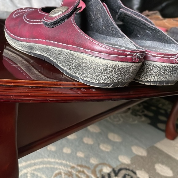 Flexus by Spring Step Casual Slip On Mule Clog Shoe Womens Size 39 Burgundy US 8 - Picture 8 of 9